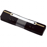 Heftstreifen Plastik schwarz mit Kunststoffdeckleiste, Soennecken