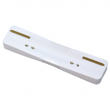 Heftstreifen Plastik weiß mit Kunststoffdeckleiste, Soennecken