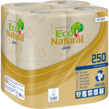 Toilettenpapier Eco Natural, 2lagig, havanna, Economy-Großpackung (64 Rll.)