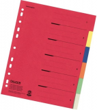 Register blanko A4 6-teilig Karton Falken 230g 6 Farben 240x297mm