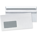 Kuvert 1000x DIN lang=110x220mm, mit Fenster, weiß, Selbstklebung - 1x je Kunde
