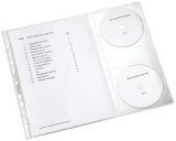 Prospekthüllen A4 0,12mm mit CD-Klappe oben offen Leitz transparent, genarbt