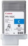 ORIGINAL Original Tinte Canon PFI-102C, ca. 740 S., cyan