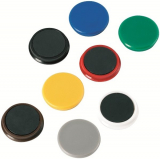 Magnete 10x rund, kleiner 13mm Durchmesser, von Alco, farbig sortiert