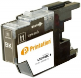 PRINTATION Printation Tinte ersetzt Brother LC-1240BK / LC-1280XLBK, ca. 600 S., schwarz