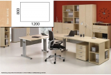 Arbeitstisch Lissabon B1200xT800xH680-820mm Buche Tischform: Rechteck