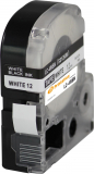 PRINTATION Printation Kassette ersetzt Epson LC-4WBN (zB LW300), sw. auf weiß, 12mmx8m