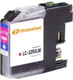 PRINTATION Printation Tinte ersetzt Brother LC-125XLM, ca. 1.200 S., magenta