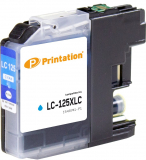 PRINTATION Printation Tinte ersetzt Brother LC-125XLC, ca. 1.200 S., cyan