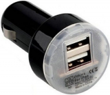 NEU Dual USB Ladegerät für Kfz-Zigarrettenanzünder, schwarz, 2 Anschlüsse