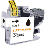 PRINTATION Printation Tinte ersetzt Brother LC-421XLBK, ca. 500 S., schwarz