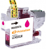PRINTATION Printation Tinte ersetzt Brother LC-421XLM, ca. 500 S., magenta