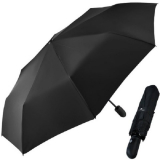 Taschen-Regenschirm Marke Malatec, schwarz, automatisches Öffnen
